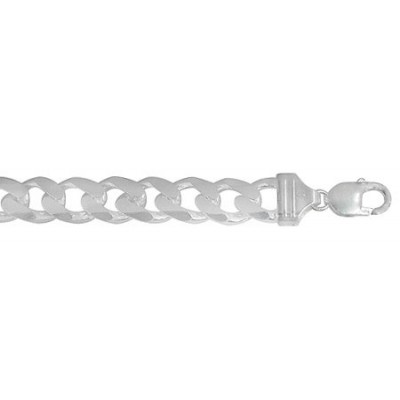 10.9mm Curb Chain, 8.5" - 24" Length, Sterling Silver